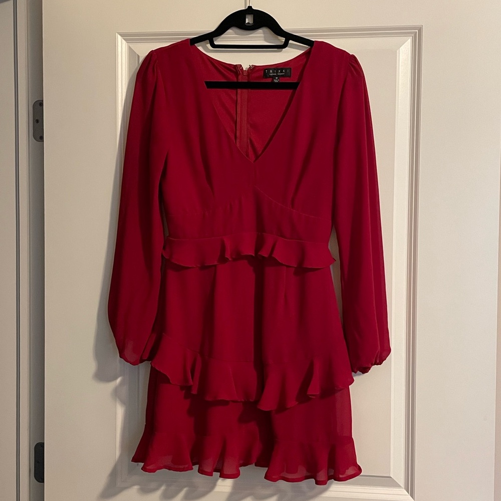 Red Ruffle Mini Dress